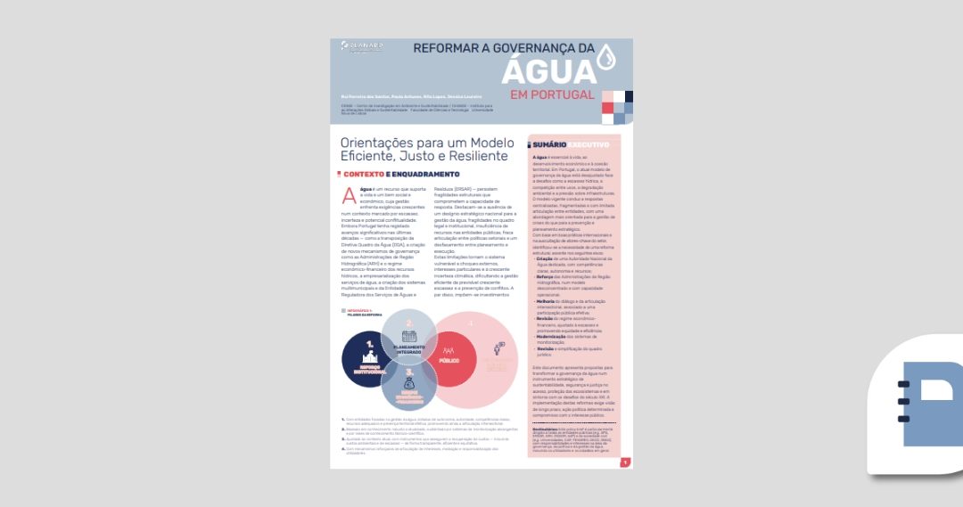 Reformar a Governança da Água em Portugal
