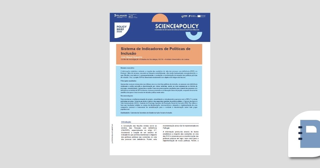 Sistema de indicadores de políticas de inclusão – S4P-23